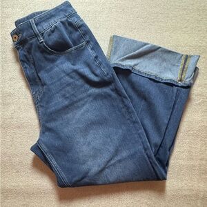 HALARA Blue Denim Cuffed Jeans Women’s size M medium /regular